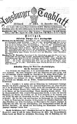 Augsburger Tagblatt Mittwoch 24. November 1869