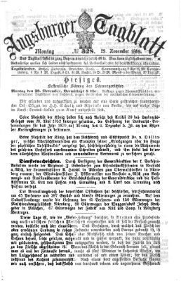 Augsburger Tagblatt Montag 29. November 1869