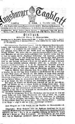 Augsburger Tagblatt Samstag 4. Dezember 1869