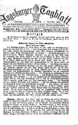 Augsburger Tagblatt Sonntag 5. Dezember 1869