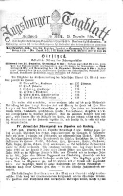 Augsburger Tagblatt Mittwoch 15. Dezember 1869