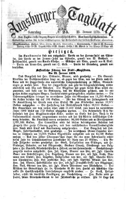 Augsburger Tagblatt Sonntag 23. Januar 1870