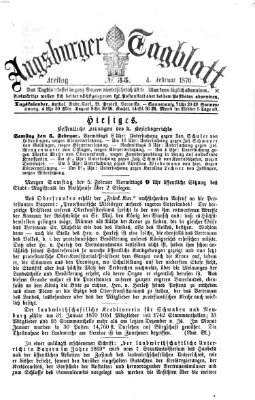 Augsburger Tagblatt Freitag 4. Februar 1870