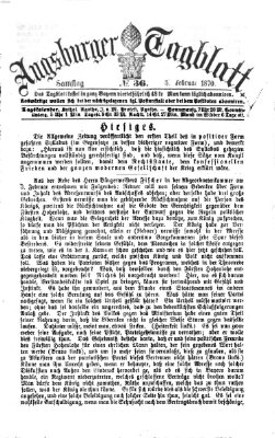 Augsburger Tagblatt Samstag 5. Februar 1870