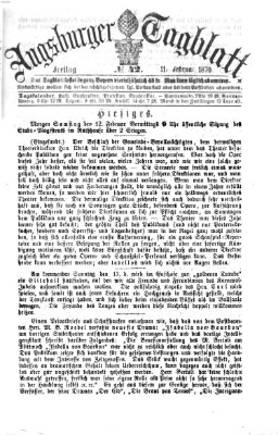 Augsburger Tagblatt Freitag 11. Februar 1870