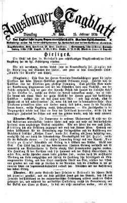 Augsburger Tagblatt Dienstag 15. Februar 1870