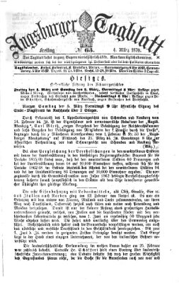 Augsburger Tagblatt Freitag 4. März 1870