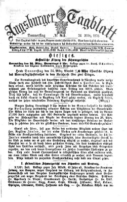 Augsburger Tagblatt Donnerstag 24. März 1870