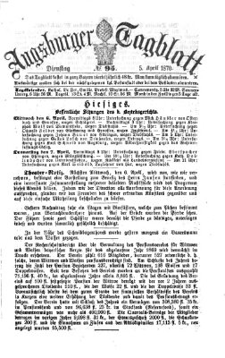 Augsburger Tagblatt Dienstag 5. April 1870