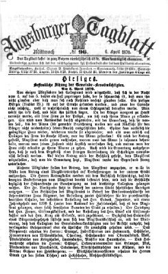 Augsburger Tagblatt Mittwoch 6. April 1870