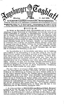 Augsburger Tagblatt Montag 11. April 1870