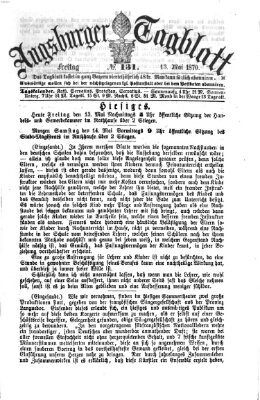 Augsburger Tagblatt Freitag 13. Mai 1870