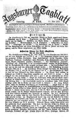 Augsburger Tagblatt Sonntag 15. Mai 1870