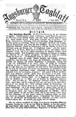 Augsburger Tagblatt Donnerstag 9. Juni 1870