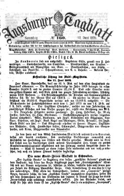 Augsburger Tagblatt Sonntag 12. Juni 1870