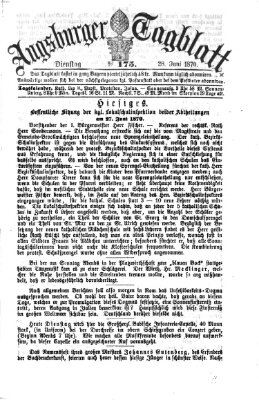 Augsburger Tagblatt Dienstag 28. Juni 1870