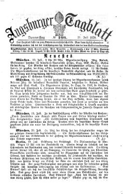 Augsburger Tagblatt Donnerstag 21. Juli 1870