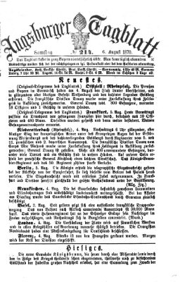 Augsburger Tagblatt Samstag 6. August 1870