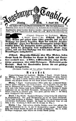 Augsburger Tagblatt Montag 8. August 1870