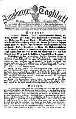 Augsburger Tagblatt Montag 15. August 1870