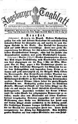 Augsburger Tagblatt Mittwoch 17. August 1870