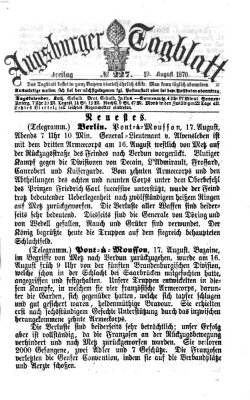 Augsburger Tagblatt Freitag 19. August 1870