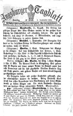 Augsburger Tagblatt Samstag 3. September 1870