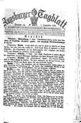 Augsburger Tagblatt Donnerstag 8. September 1870