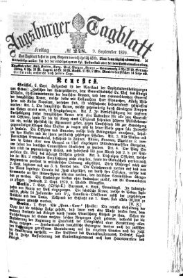 Augsburger Tagblatt Freitag 9. September 1870