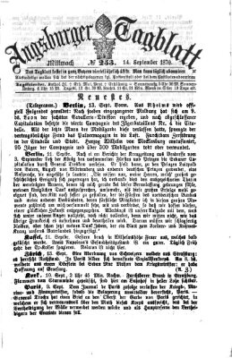 Augsburger Tagblatt Mittwoch 14. September 1870