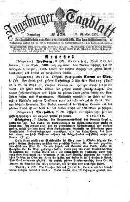 Augsburger Tagblatt Sonntag 9. Oktober 1870