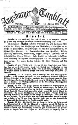 Augsburger Tagblatt Dienstag 18. Oktober 1870