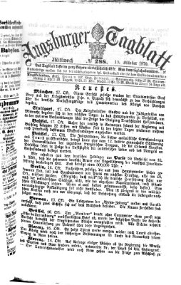 Augsburger Tagblatt Mittwoch 19. Oktober 1870