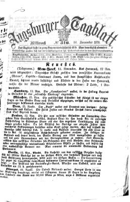 Augsburger Tagblatt Mittwoch 16. November 1870