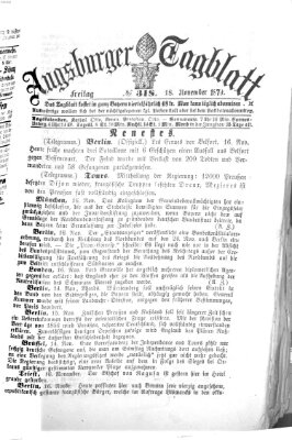 Augsburger Tagblatt Freitag 18. November 1870