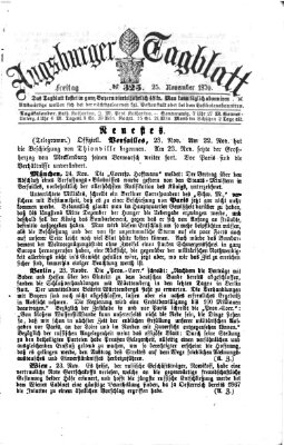 Augsburger Tagblatt Freitag 25. November 1870