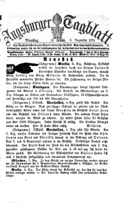 Augsburger Tagblatt Dienstag 6. Dezember 1870