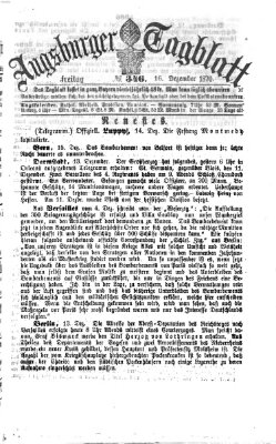 Augsburger Tagblatt Freitag 16. Dezember 1870