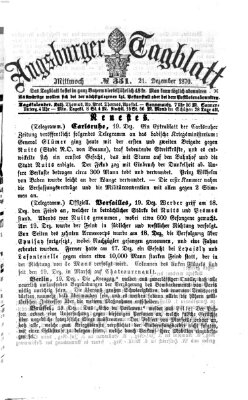 Augsburger Tagblatt Mittwoch 21. Dezember 1870