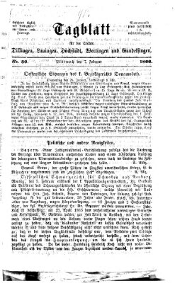 Tagblatt für die Städte Dillingen, Lauingen, Höchstädt, Wertingen und Gundelfingen Mittwoch 7. Februar 1866