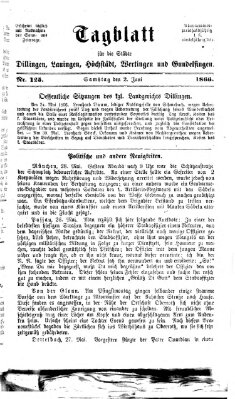 Tagblatt für die Städte Dillingen, Lauingen, Höchstädt, Wertingen und Gundelfingen Samstag 2. Juni 1866