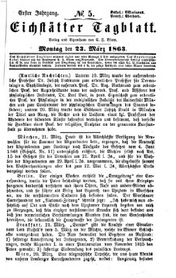 Eichstätter Tagblatt Montag 23. März 1863