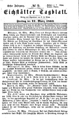 Eichstätter Tagblatt Freitag 27. März 1863