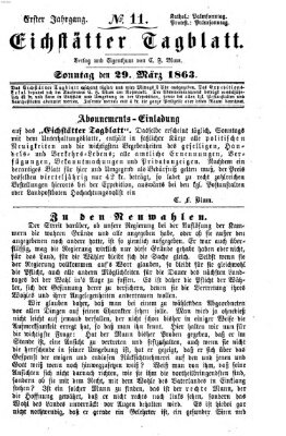 Eichstätter Tagblatt Sonntag 29. März 1863