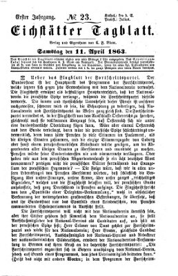 Eichstätter Tagblatt Samstag 11. April 1863