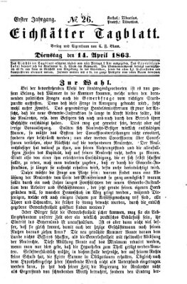 Eichstätter Tagblatt Dienstag 14. April 1863