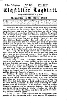 Eichstätter Tagblatt Donnerstag 23. April 1863