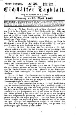 Eichstätter Tagblatt Sonntag 26. April 1863