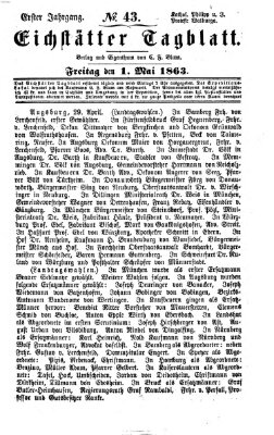 Eichstätter Tagblatt Freitag 1. Mai 1863