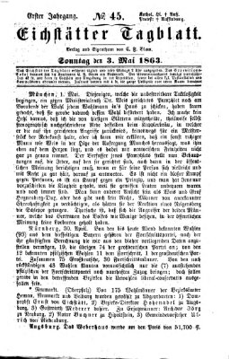 Eichstätter Tagblatt Sonntag 3. Mai 1863